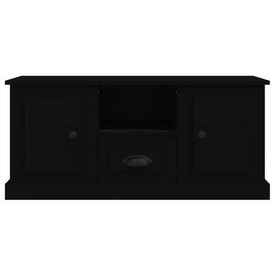 vidaXL Szafka pod TV, czarna, 100x35,5x45 cm, materiał drewnopochodny