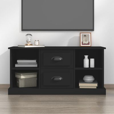 vidaXL Szafka pod TV, czarna, 99,5x35,5x48 cm, materiał drewnopochodny