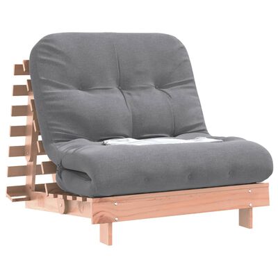 vidaXL Sofa rozkładana futon, z materacem, 90x206x11 cm, daglezjowa