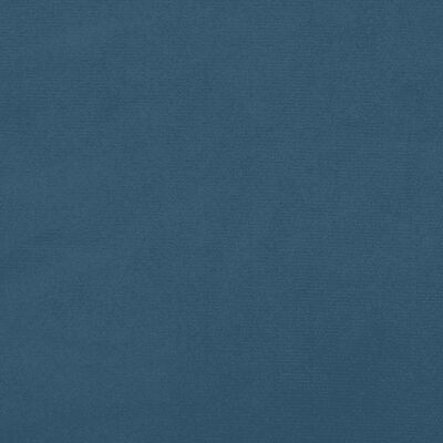 vidaXL Łóżko kontynentalne z materacem, niebieskie, aksamit, 90x200 cm