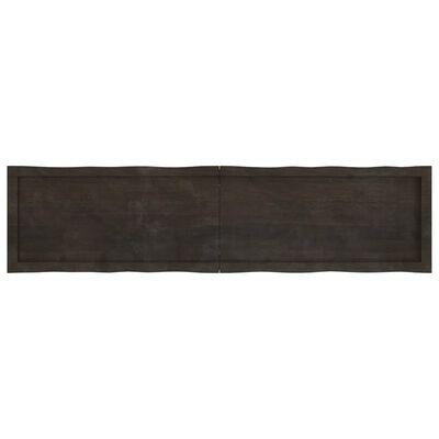 vidaXL Blat ciemnobrązowy 160x40x(2-6) cm drewno z naturalną krawędzią