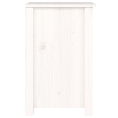vidaXL Szafka nocna, biała, 40x35x55 cm, lite drewno sosnowe