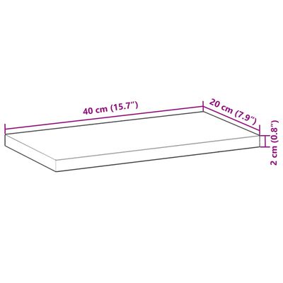 vidaXL Półki ścienne, 3 szt., 40x20x2 cm, surowe lite drewno akacjowe