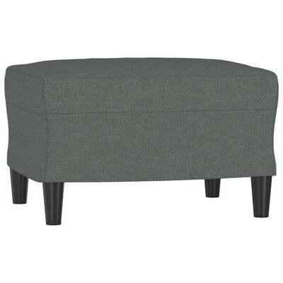 vidaXL 3-osobowa sofa z podnóżkiem, ciemnoszary, 180 cm, tkaniną