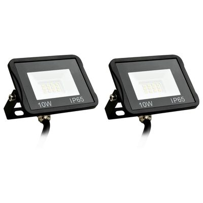 vidaXL Reflektory LED, 2 szt., 10 W, zimne białe światło