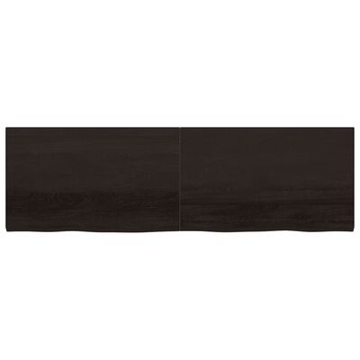 vidaXL Blat do łazienki, ciemnobrązowy, 200x60x(2-4) cm, lite drewno