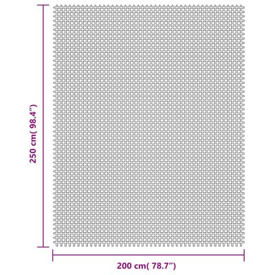 vidaXL Mata podłogowa na kemping, kremowa, 2,5x2 m