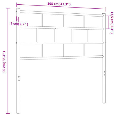 vidaXL Metalowe wezgłowie, białe, 100 cm