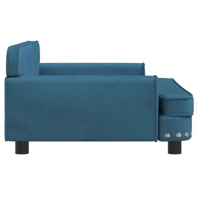 vidaXL Sofa dla dzieci, niebieska, 90x53x30 cm, aksamit