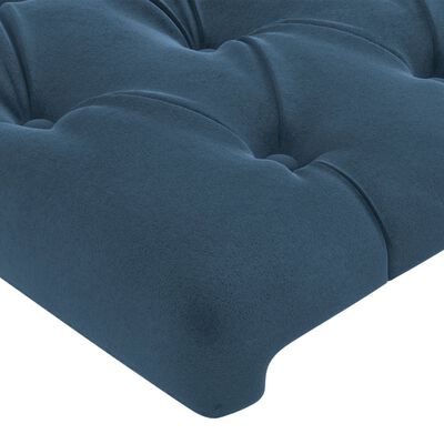 vidaXL Zagłówek do łóżka, ciemnoniebieski, 100x7x78/88 cm, aksamit