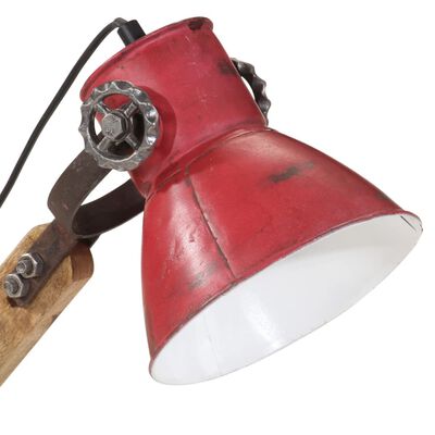 vidaXL Lampa stołowa, 25 W, postarzany czerwony, 23x18x96 cm, E27