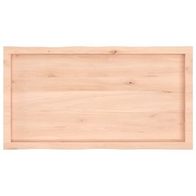 vidaXL Blat stołu, 100x50x(2-6)cm surowy, lity dąb naturalną krawędzią