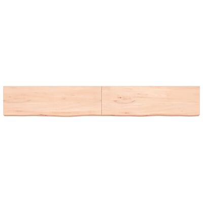 vidaXL Półka, 200x30x(2-6) cm, surowe lite drewno dębowe