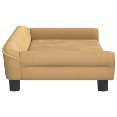 vidaXL Sofa dla dzieci, brązowa, 100x50x26 cm, aksamit