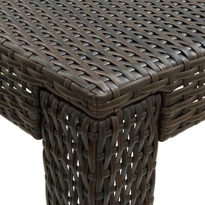 vidaXL Ogrodowy stolik barowy, brązowy, 140,5x60,5x110,5 cm, rattan PE