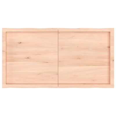 vidaXL Blat stołu, 120x60x(2-4)cm surowy, lity dąb naturalną krawędzią