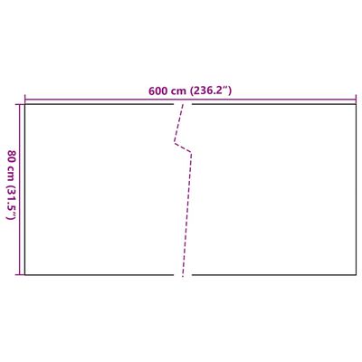 vidaXL Parawan balkonowy, antracytowy, 600x80 cm, polirattan