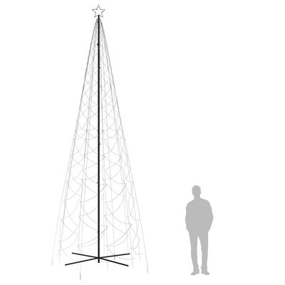 vidaXL Choinka stożkowa, 1400 zimnych białych LED, 160x500 cm