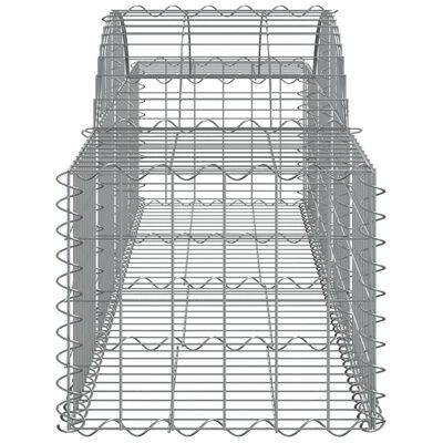 vidaXL Kosze gabionowe, 5 szt, 200x50x40/60 cm, galwanizowane żelazo