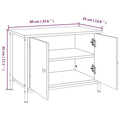 vidaXL Szafka TV z drzwiczkami, czarna, 60x35x45 cm