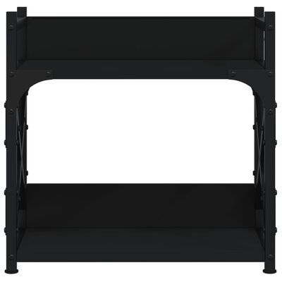vidaXL Stojak pod drukarkę, 2-poziomowy, czarny, 40x20x40 cm