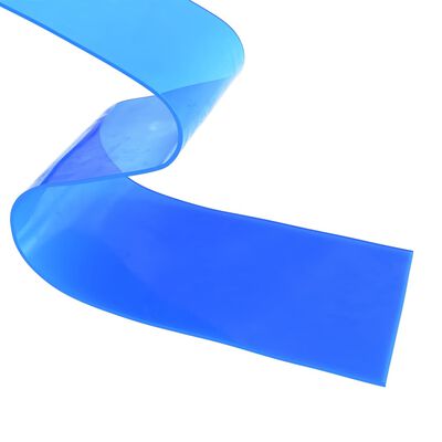 vidaXL Kurtyna paskowa, niebieska, 200 mm x 1,6 mm, 10 m, PVC
