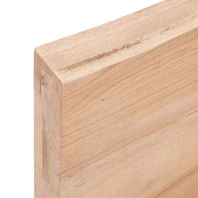 vidaXL Półka, brązowa, 80x30x(2-6) cm, lakierowane lite drewno dębowe