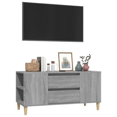 vidaXL Szafka pod TV, szary dąb sonoma, 102x44,5x50 cm