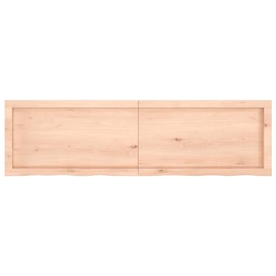 vidaXL Blat do łazienki, 140x40x(2-4) cm, surowe, lite drewno