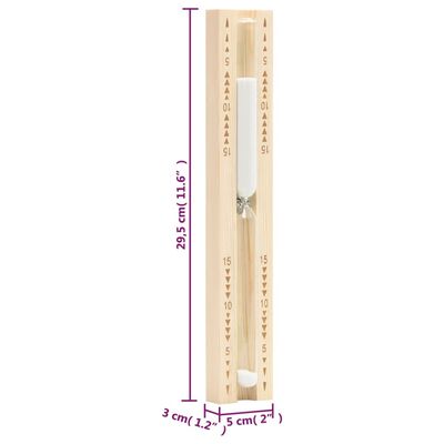 vidaXL Klepsydra do sauny, 15-minutowa, lite drewno sosnowe