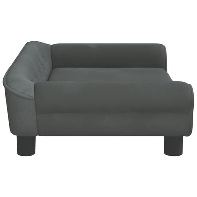 vidaXL Sofa dla dzieci, ciemnoszara, 70x45x26 cm, aksamit