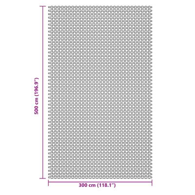 vidaXL Mata podłogowa na kemping, zielona, 5x3 m