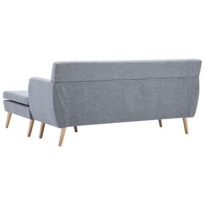 vidaXL Sofa z leżanką, obita tkaniną, 171,5x138x81,5 cm, jasnoszara