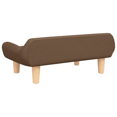 vidaXL Sofa dla dzieci, brązowa, 70x40x24 cm, obita tkaniną