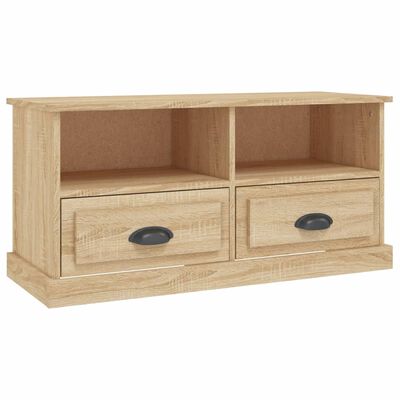 vidaXL Szafka pod TV dąb sonoma 93x35,5x45 cm materiał drewnopochodny