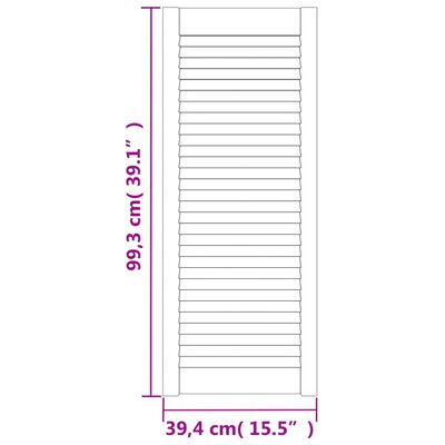 vidaXL Drzwi żaluzjowe do szafki, 2 szt., 99,3x39,4 cm, drewno sosnowe
