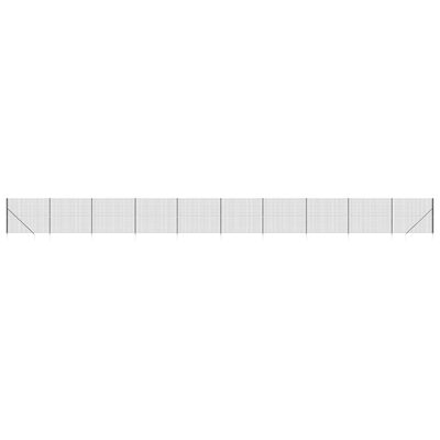 vidaXL Ogrodzenie z siatki, z kotwami, antracytowe, 1,6x25 m