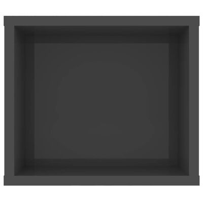 vidaXL Wisząca szafka TV, szara, wysoki połysk, 100x30x26,5 cm