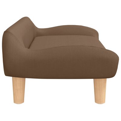 vidaXL Sofa dla dzieci, brązowa, 70x40x24 cm, obita tkaniną