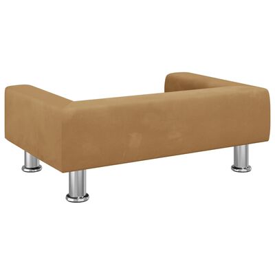 vidaXL Sofa dla dzieci, brązowa, 70x45x26,5 cm, aksamitna