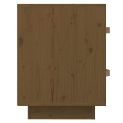 vidaXL Szafka nocna, miodowy brąz, 40x34x45 cm, lite drewno sosnowe