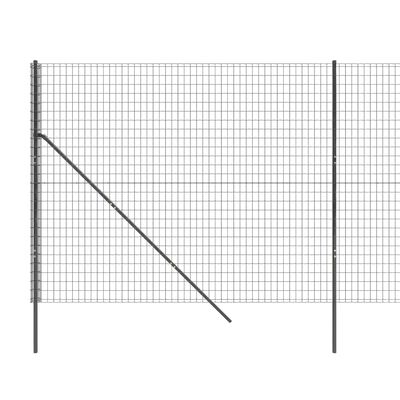 vidaXL Ogrodzenie z siatki drucianej, antracytowe, 2,2x25 m