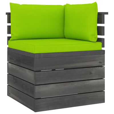 vidaXL Ogrodowa sofa 2-osobowa z palet, z poduszkami, drewno sosnowe