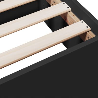 vidaXL Rama łóżka z szufladami, czarna, 160x200 cm