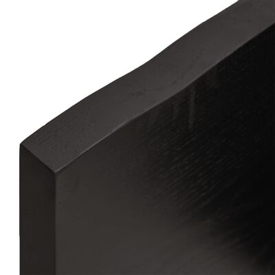vidaXL Blat do łazienki, ciemnobrązowy, 80x30x(2-4) cm, lite drewno