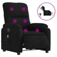 vidaXL Rozkładany fotel elektryczny, masujący, czarny, mikrofibra