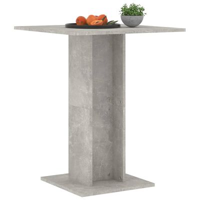 vidaXL Stolik bistro, szarość betonu, 60x60x75 cm