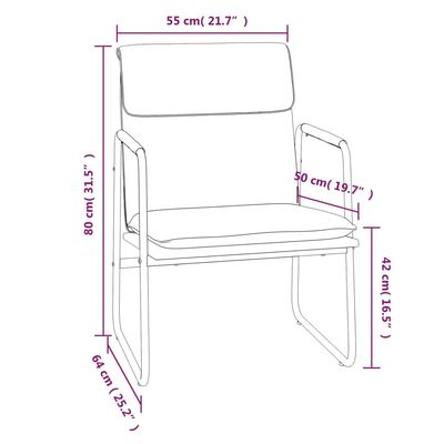 vidaXL Krzesło wypoczynkowe, kolor taupe, 55x64x80 cm, obite tkaniną