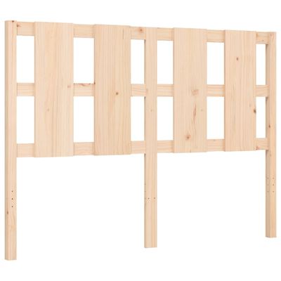 vidaXL Rama łóżka z wezgłowiem, 140x190 cm, lite drewno