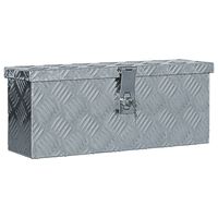 vidaXL Aluminiowa skrzynia, 48,5 x 14 x 20 cm, srebrna